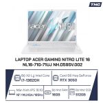 Laptop Acer Gaming Nitro Lite 16 NL16-71G-71UJ NH.D59SV.002 Core i7-13620H/ 16GB/ 512GB/ RTX 3050/ 16 Inch FHD/ Win 11/ Trắng - Image 2